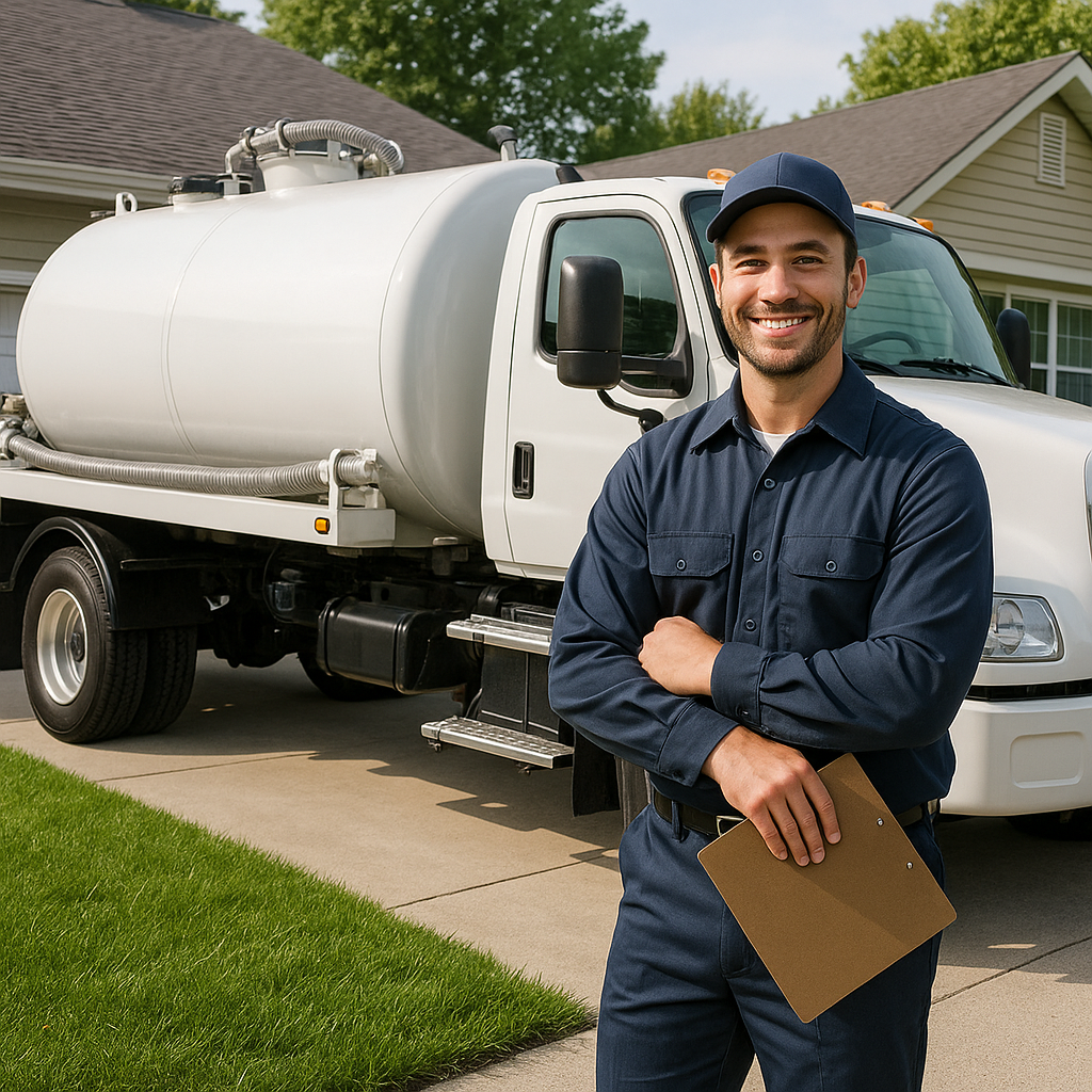 Professional septic service technician ready to help in Concord